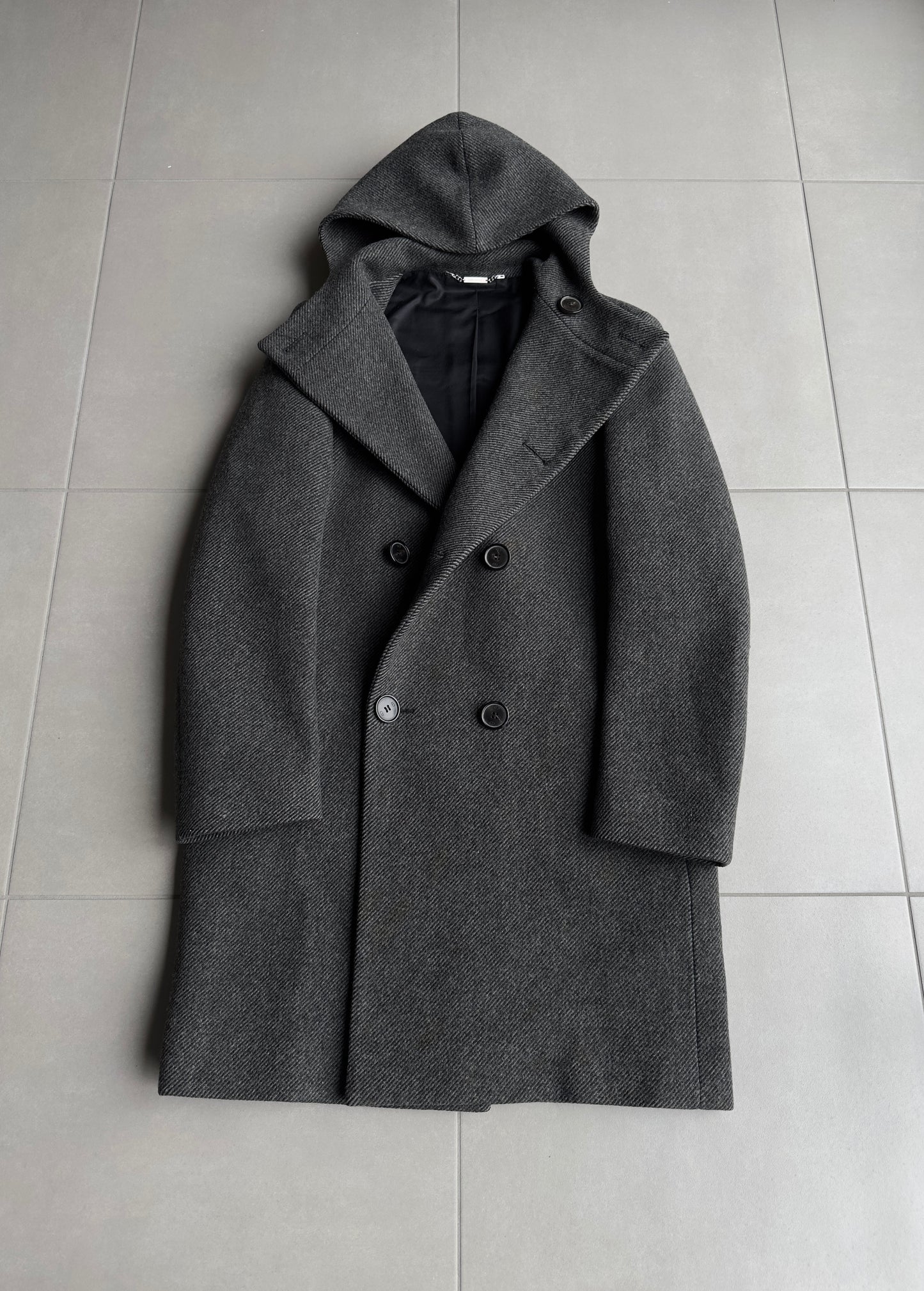 Dior Homme AW04 “VOTC” Double breasted hooded coat