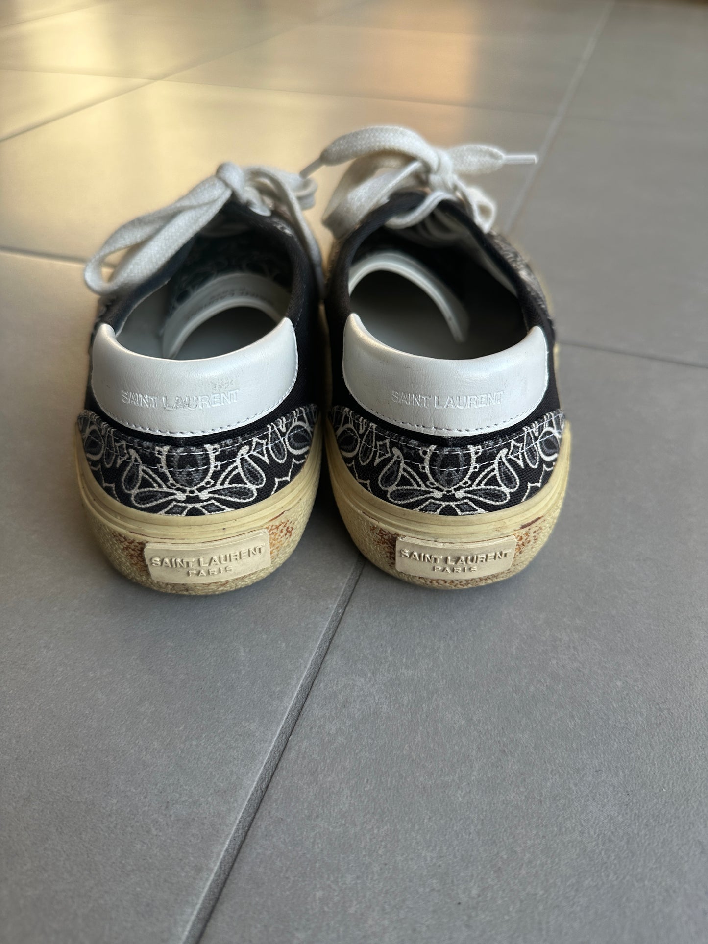 Saint Laurent Paris AW2015 "Paris Sessions" paisley low sneakers