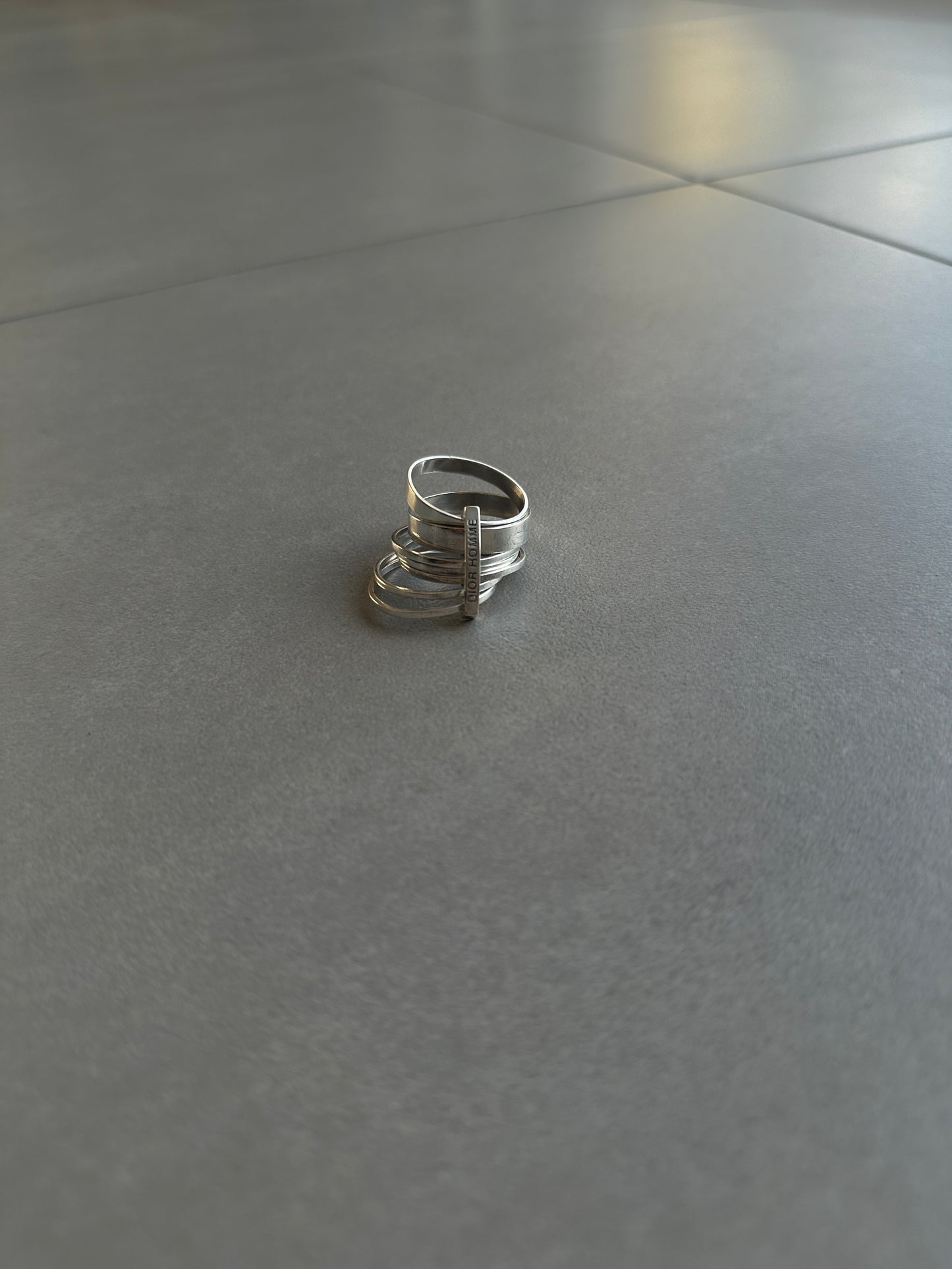 Dior Homme SS04 "Strip" 925 silver ring