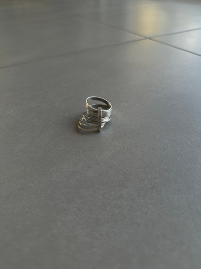 Dior Homme SS04 "Strip" 925 silver ring