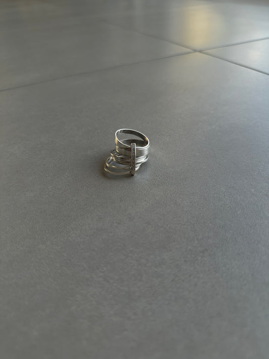 Dior Homme SS04 "Strip" 925 silver ring