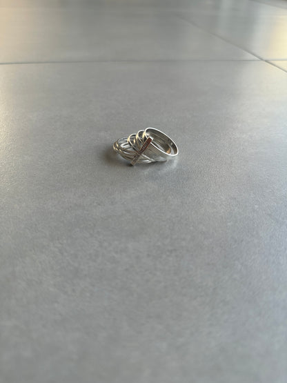Dior Homme SS04 "Strip" 925 silver ring