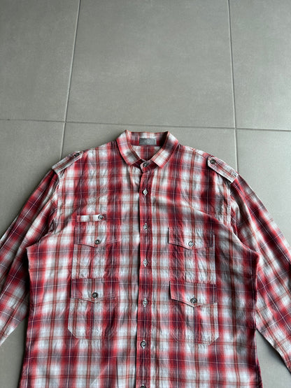 Dior Homme SS06 Military plaid button up shirt