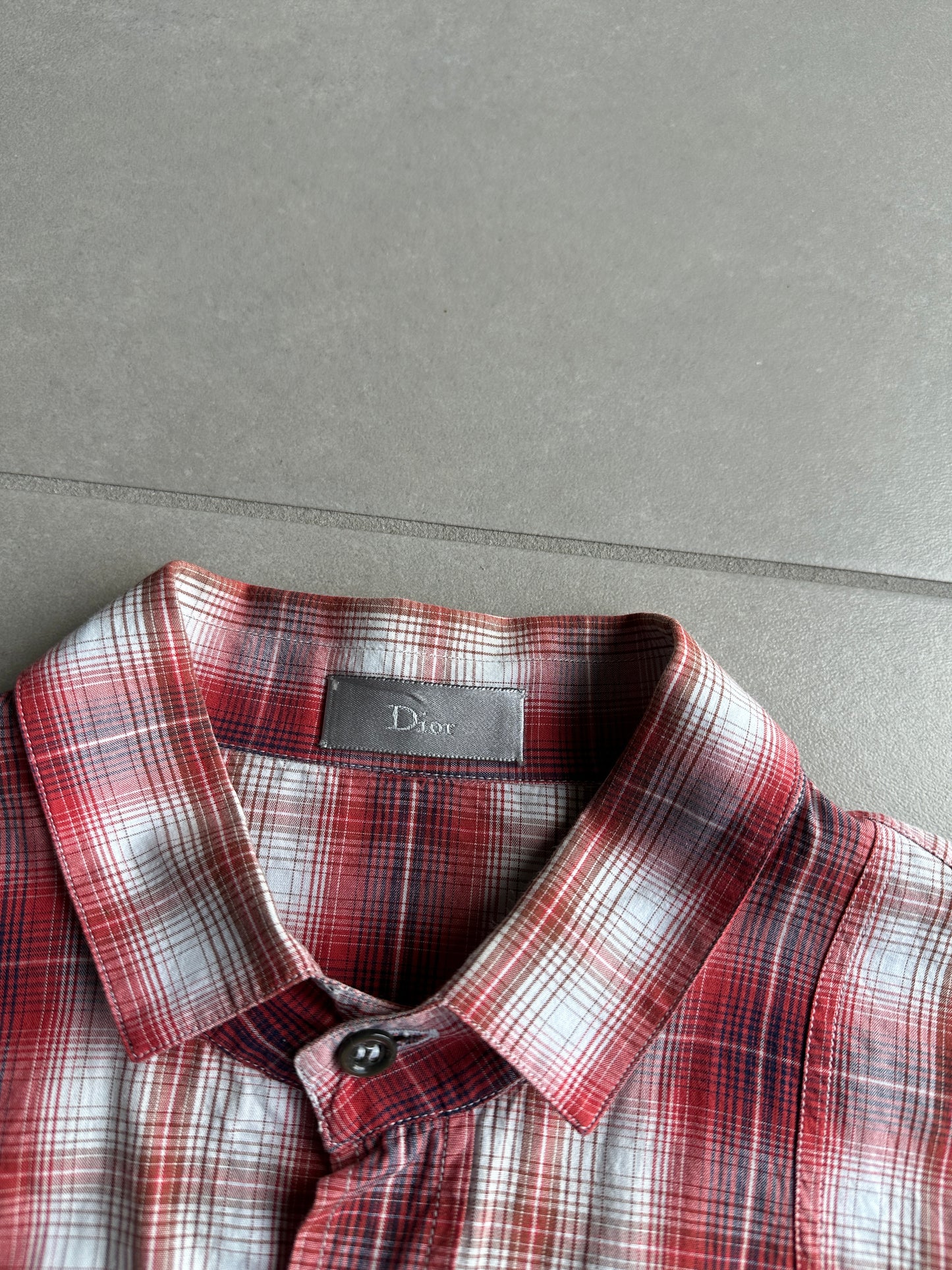 Dior Homme SS06 Military plaid button up shirt