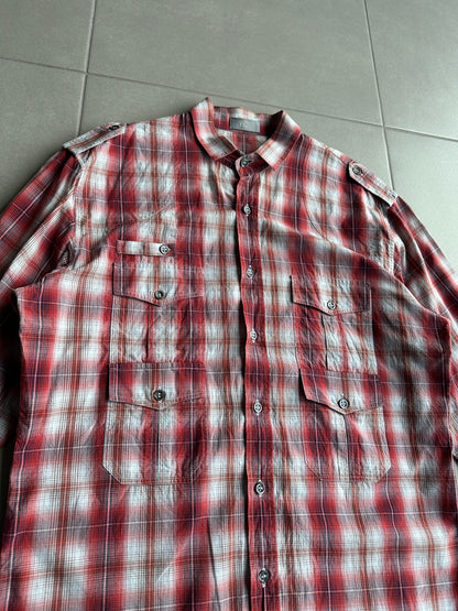 Dior Homme SS06 Military plaid button up shirt