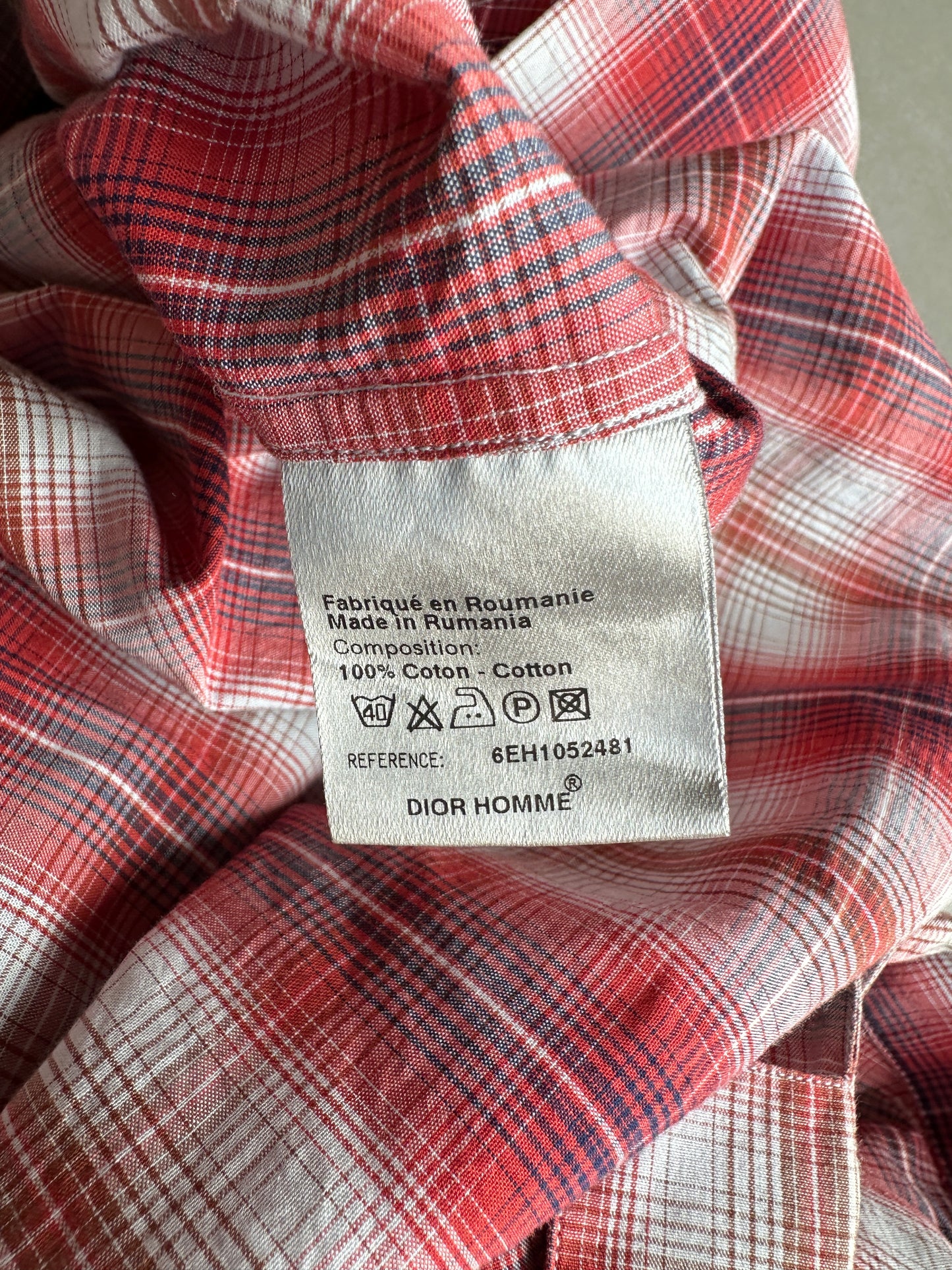 Dior Homme SS06 Military plaid button up shirt
