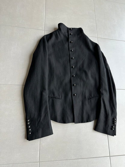 Ann Demeulemeester AW09 "Day Zero" High collared button up jacket