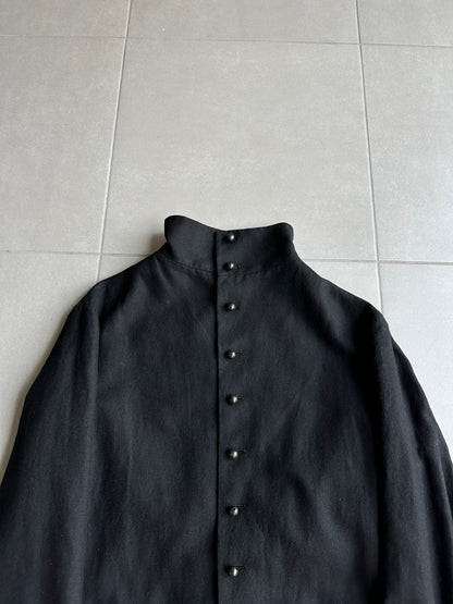 Ann Demeulemeester AW09 "Day Zero" High collared button up jacket