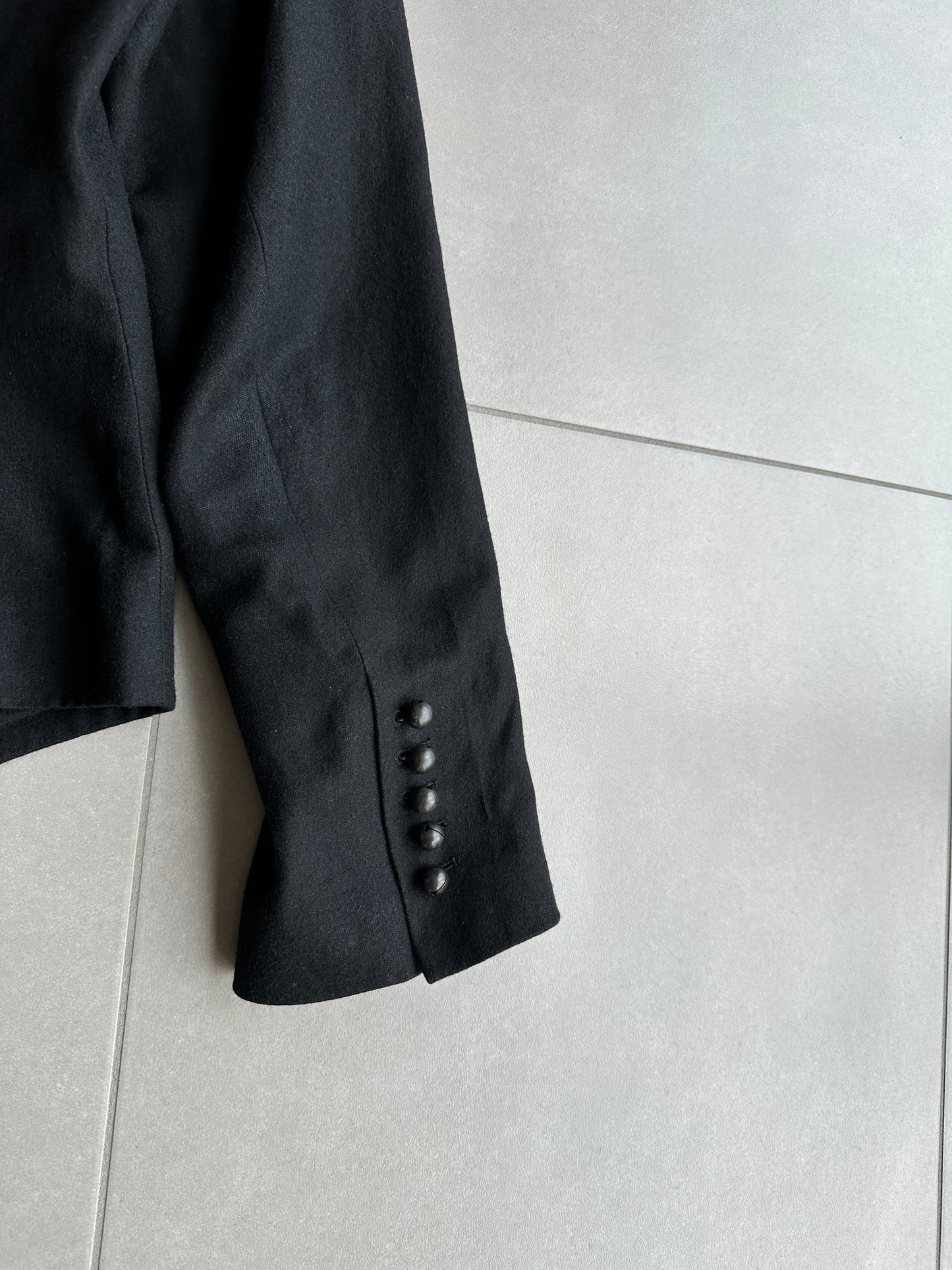 Ann Demeulemeester AW09 "Day Zero" High collared button up jacket