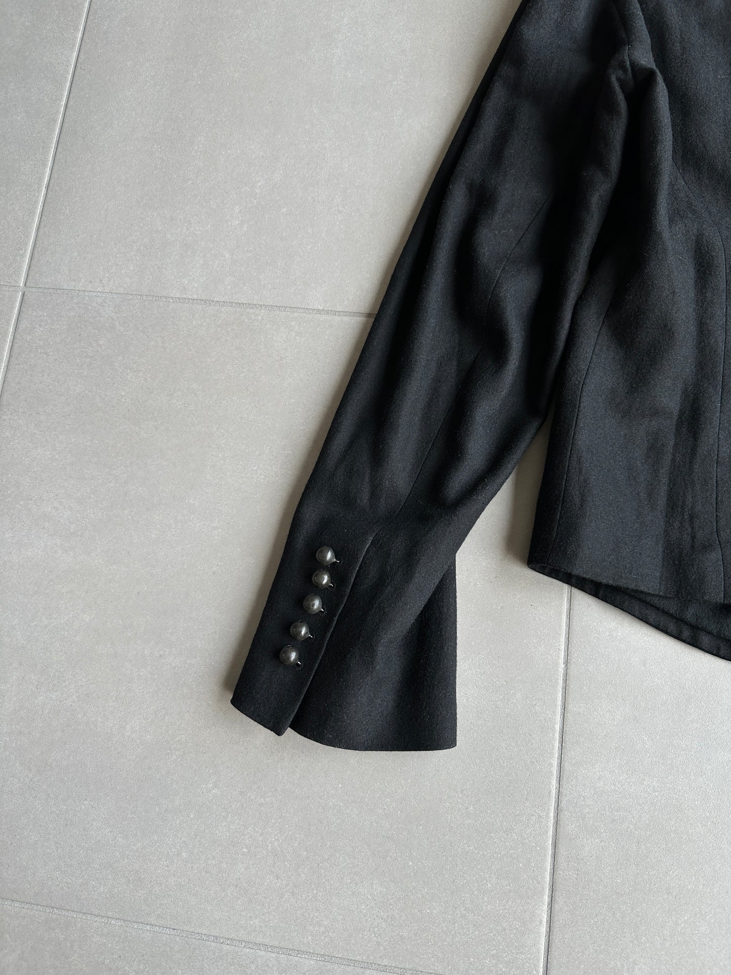 Ann Demeulemeester AW09 "Day Zero" High collared button up jacket