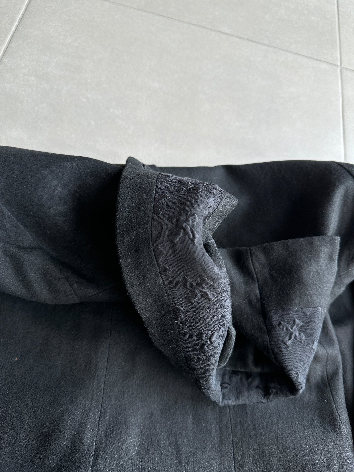 Ann Demeulemeester AW09 "Day Zero" High collared button up jacket