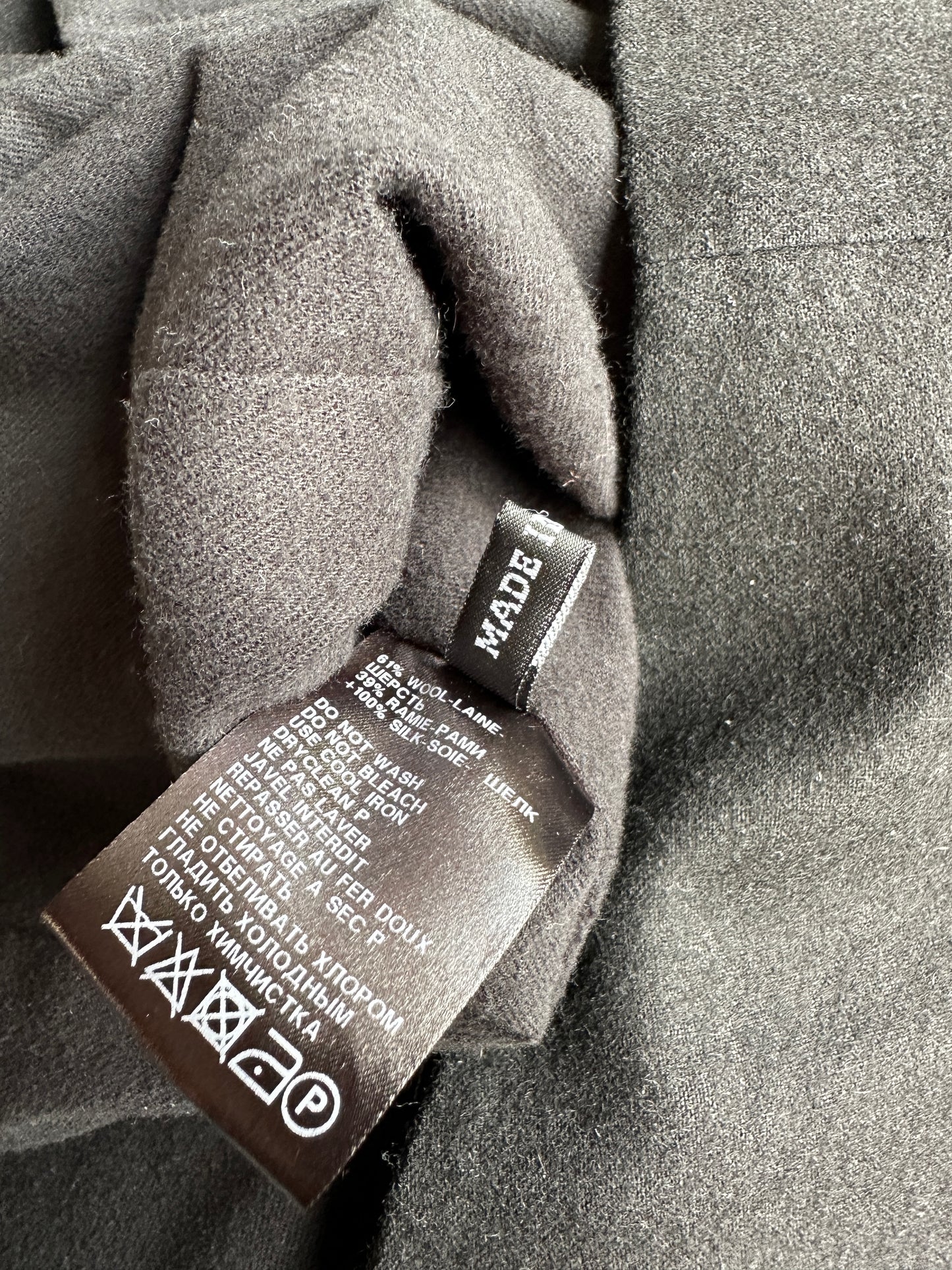 Ann Demeulemeester AW09 "Day Zero" High collared button up jacket