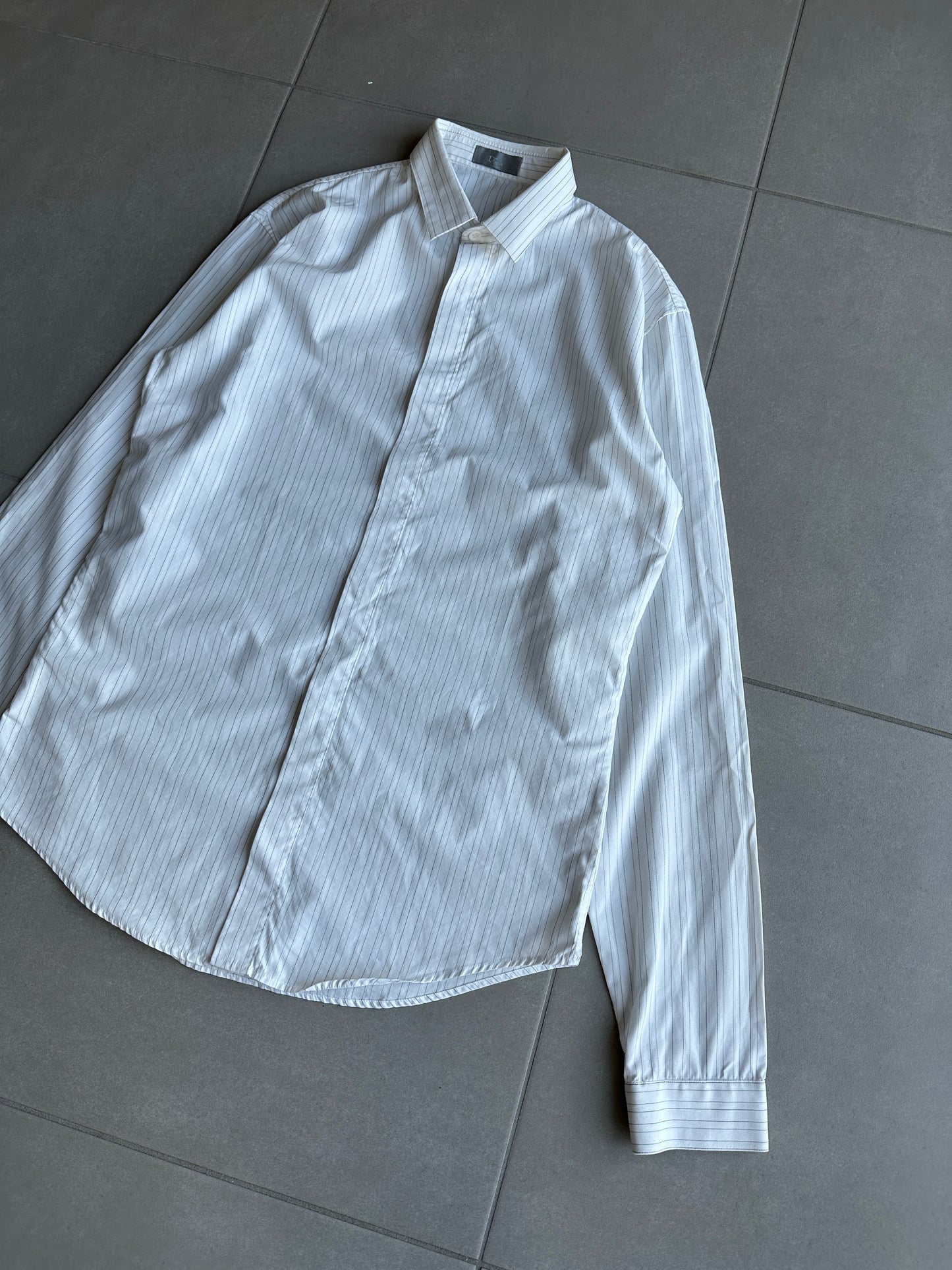Dior Homme SS05 "BECK/Untitled" striped white shirt