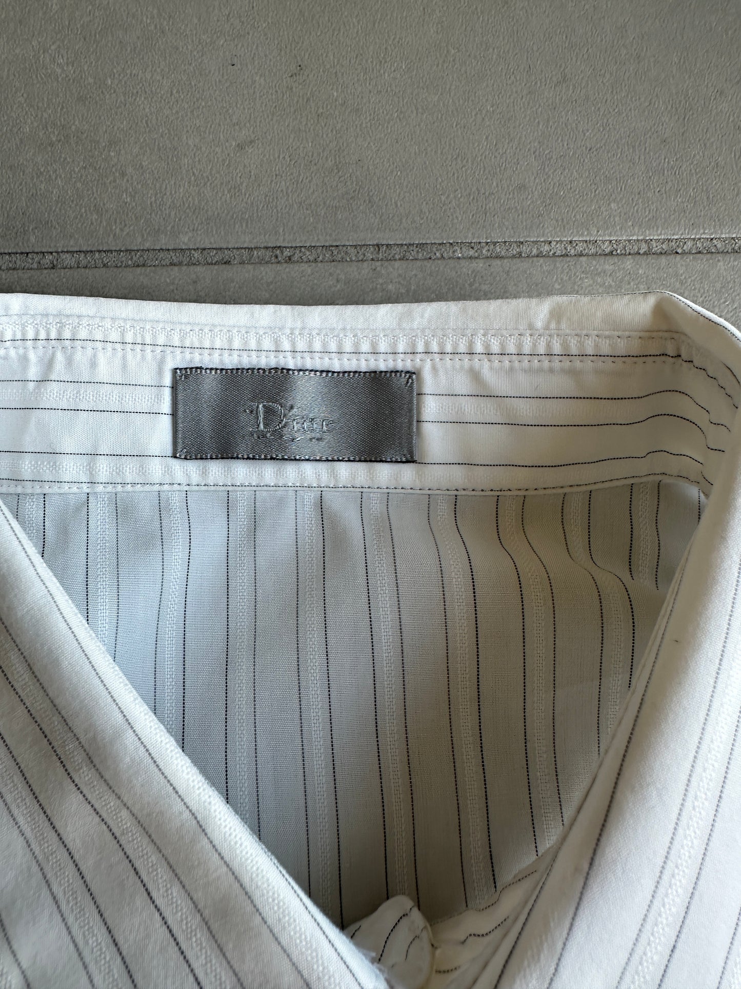 Dior Homme SS05 "BECK/Untitled" striped white shirt