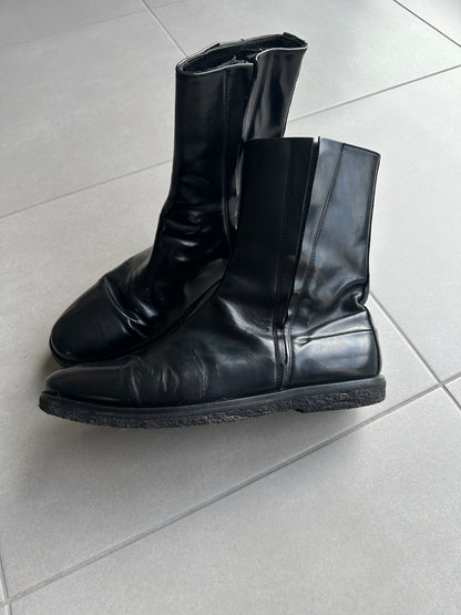 Dior Homme AW03 "Luster" side zip leather boots