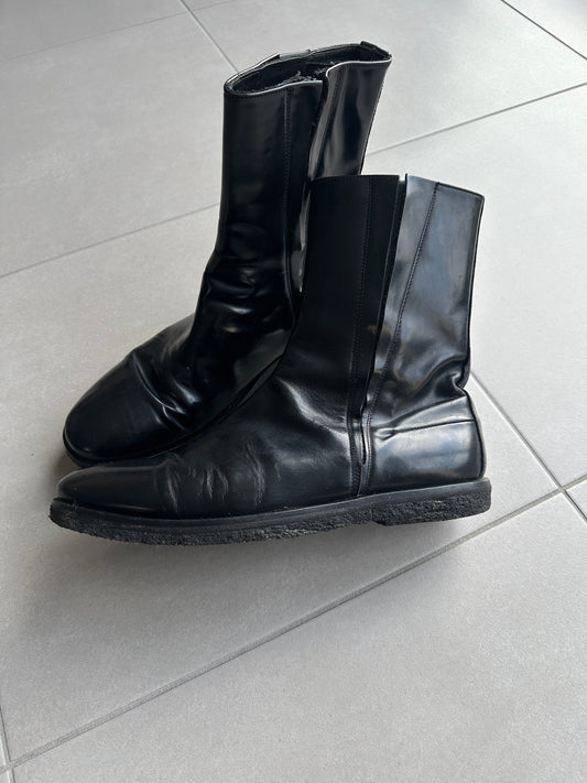 Dior Homme AW03 "Luster" side zip leather boots