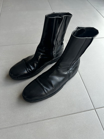 Dior Homme AW03 "Luster" side zip leather boots
