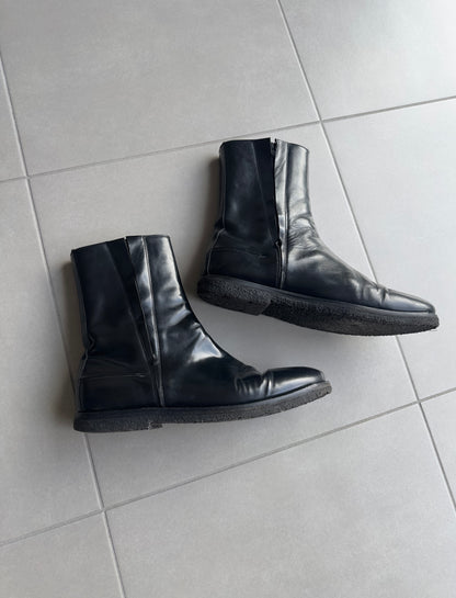 Dior Homme AW03 "Luster" side zip leather boots