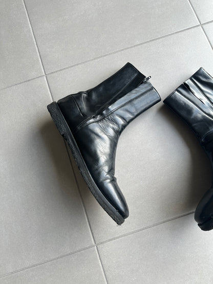 Dior Homme AW03 "Luster" side zip leather boots