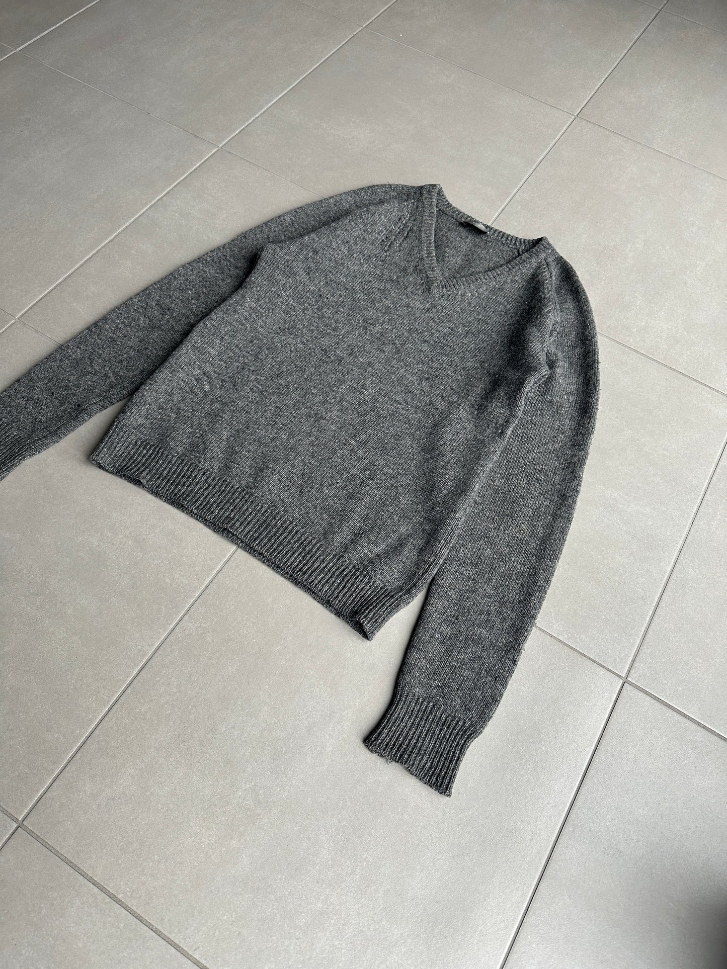 Dior Homme AW05 "in the morning" beaded wool sweater he