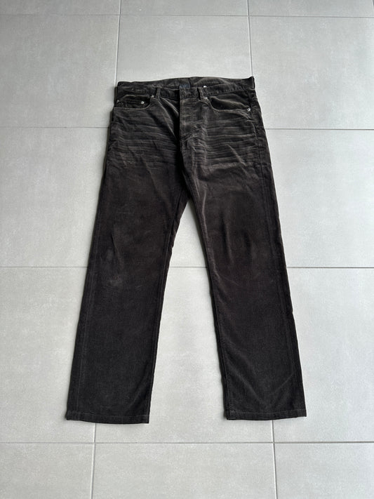 Dior Homme AW05 "in the morning" velvet bootcut trousers