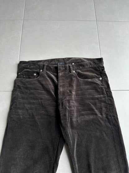 Dior Homme AW05 "in the morning" velvet bootcut trousers