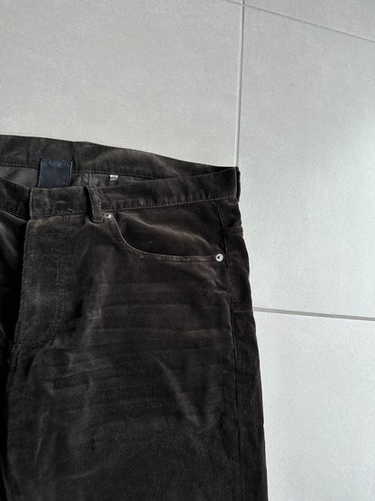 Dior Homme AW05 "in the morning" velvet bootcut trousers