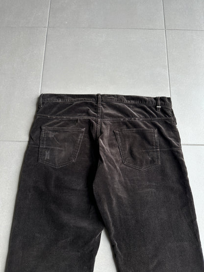 Dior Homme AW05 "in the morning" velvet bootcut trousers