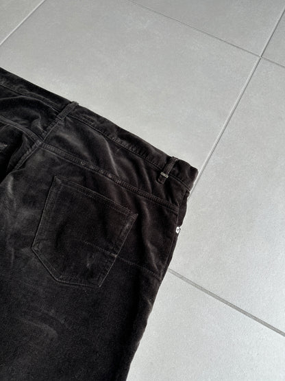Dior Homme AW05 "in the morning" velvet bootcut trousers