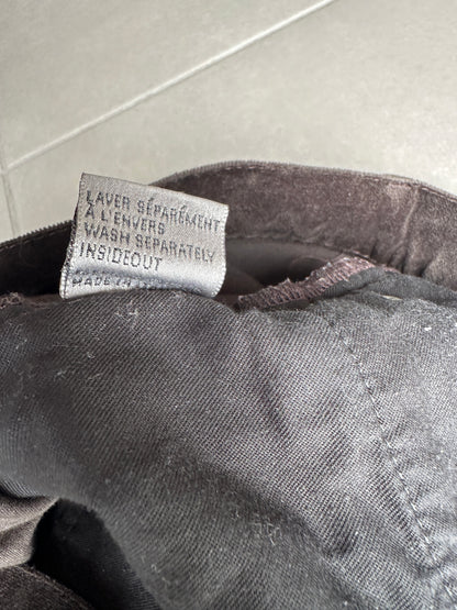 Dior Homme AW05 "in the morning" velvet bootcut trousers