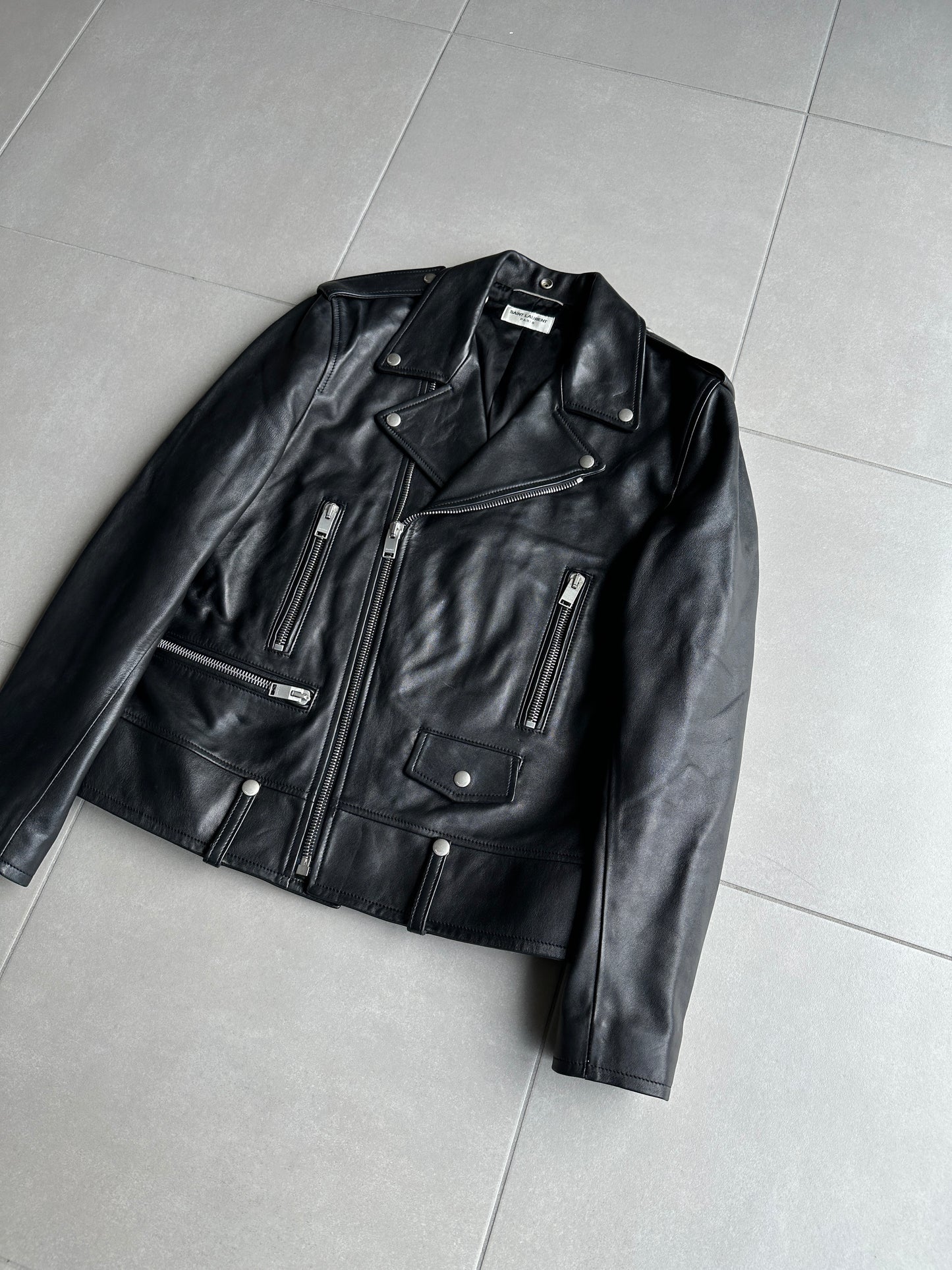 Saint Laurent Paris SS14 Lambskin L01 biker jacket