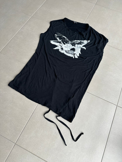 Ann Demeulemeester SS2010 bird print sleeveless shirt