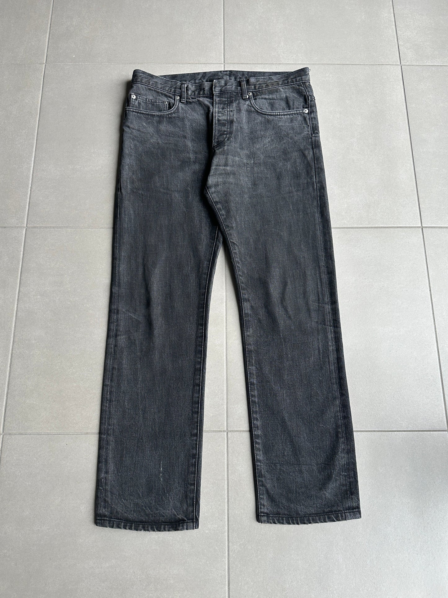 Dior Homme SS05 “BECK/Untitled” charcoal black raw denim