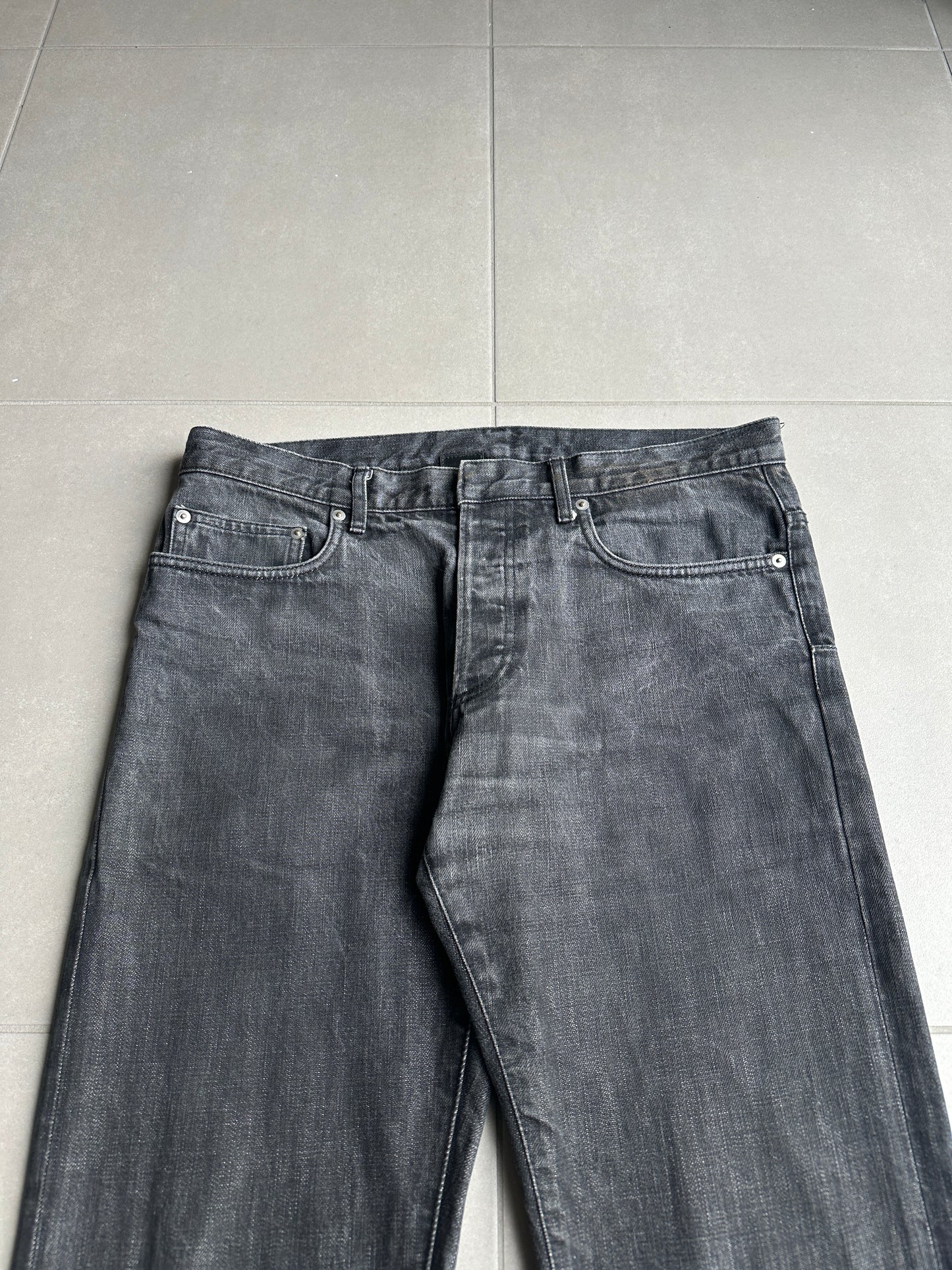 Dior Homme SS05 “BECK/Untitled” charcoal black raw denim