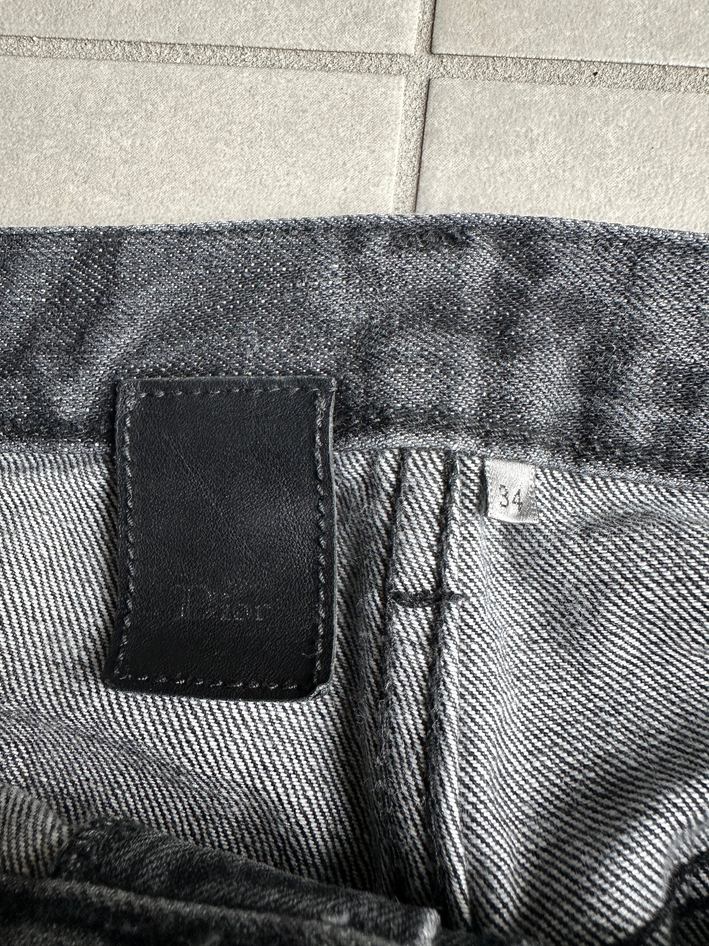 Dior Homme SS05 “BECK/Untitled” charcoal black raw denim