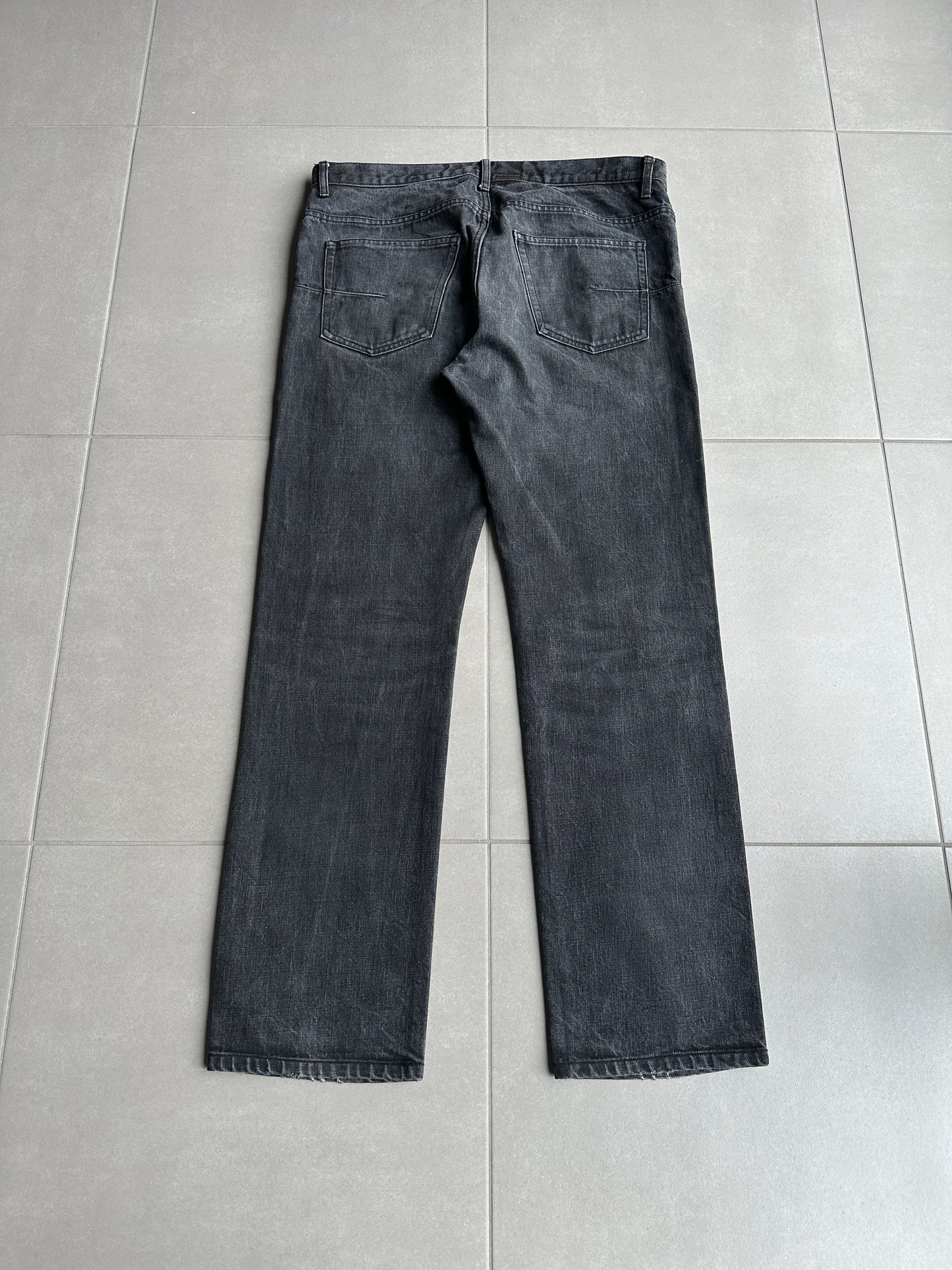 Dior Homme SS05 “BECK/Untitled” charcoal black raw denim