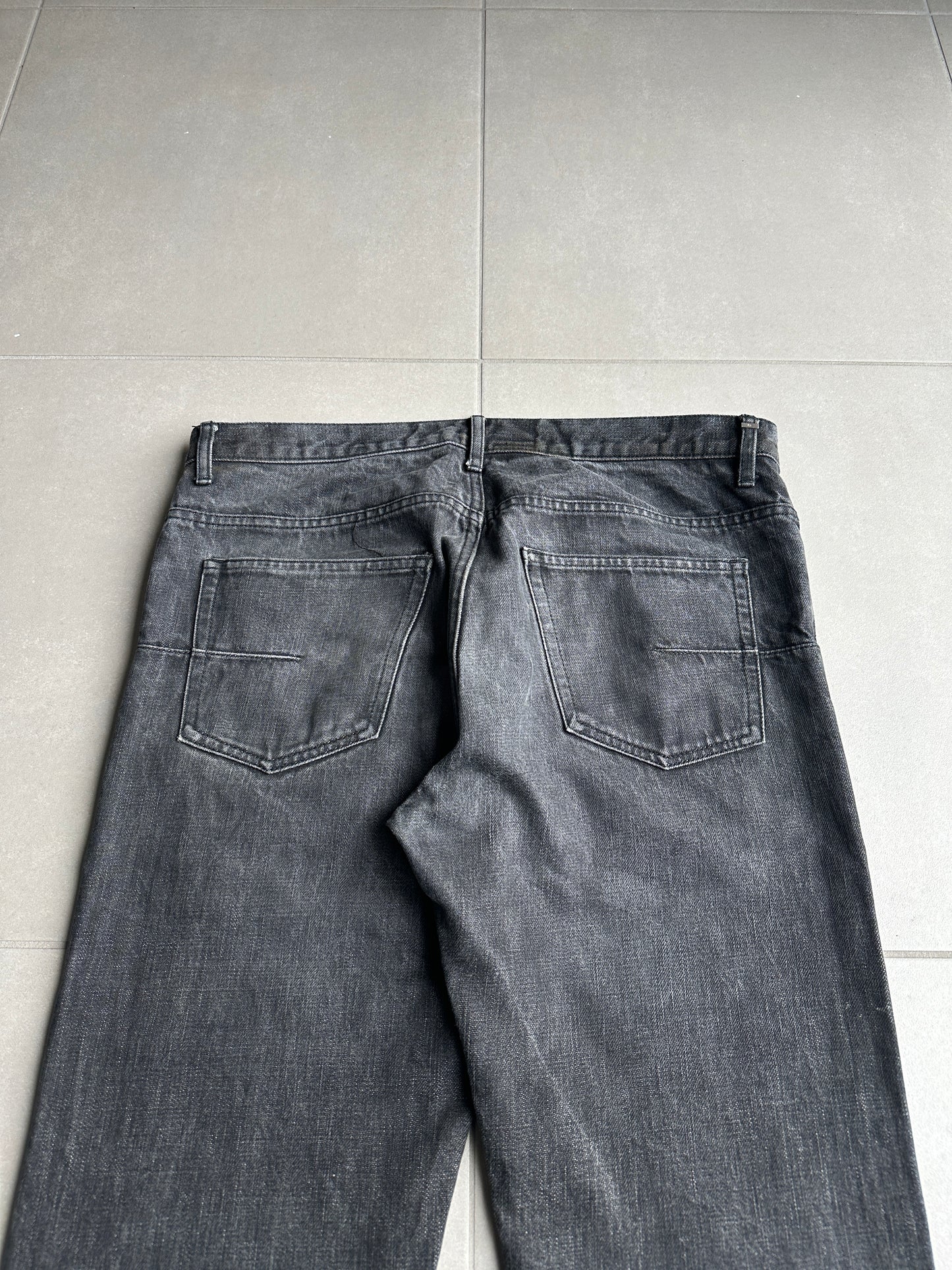 Dior Homme SS05 “BECK/Untitled” charcoal black raw denim