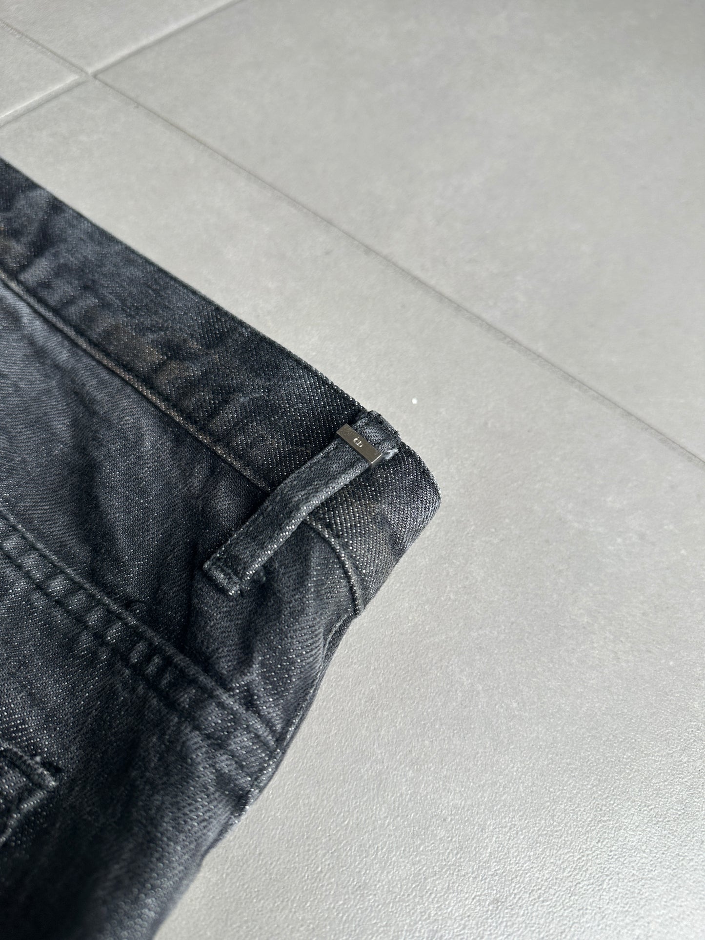 Dior Homme SS05 “BECK/Untitled” charcoal black raw denim