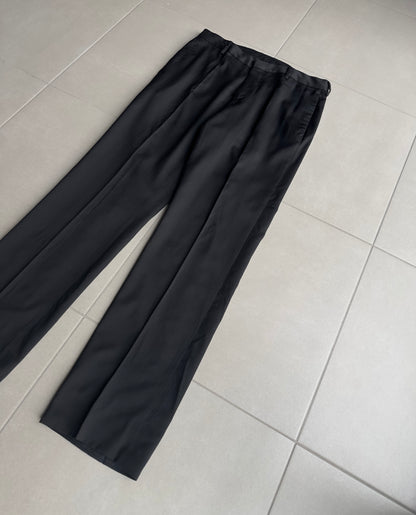 Dior Homme AW06 “These grey days” casual glossy wool slacks