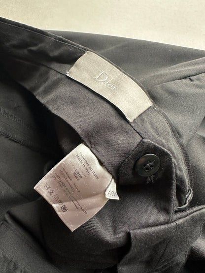 Dior Homme AW06 “These grey days” casual glossy wool slacks
