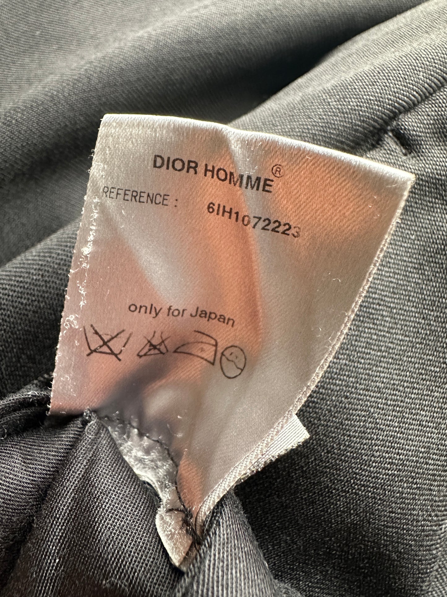 Dior Homme AW06 “These grey days” casual glossy wool slacks