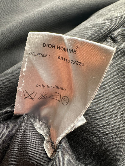 Dior Homme AW06 “These grey days” casual glossy wool slacks