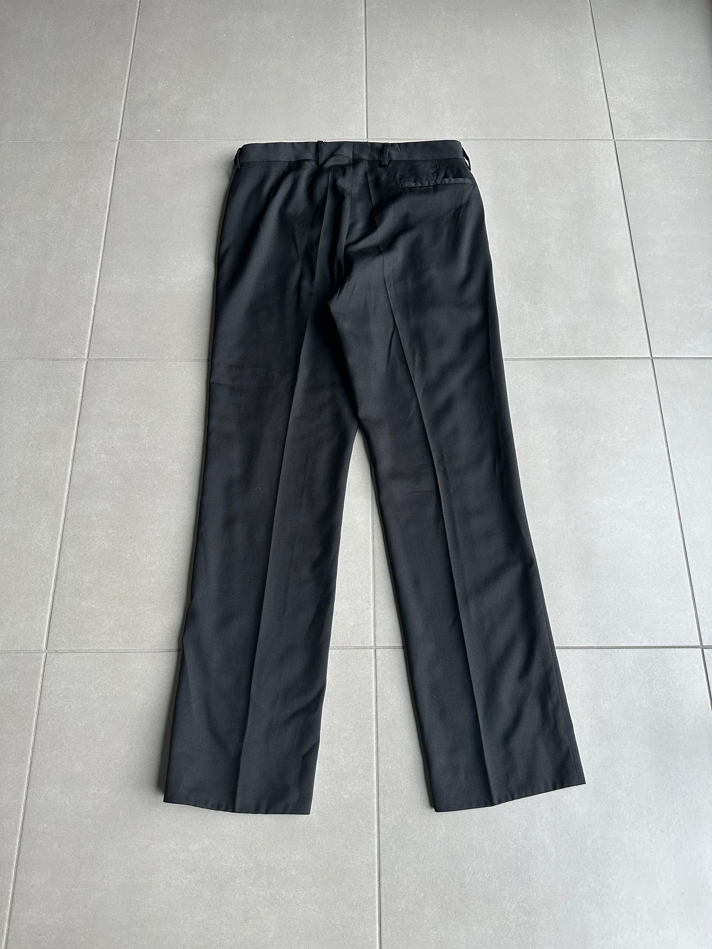 Dior Homme AW06 “These grey days” casual glossy wool slacks