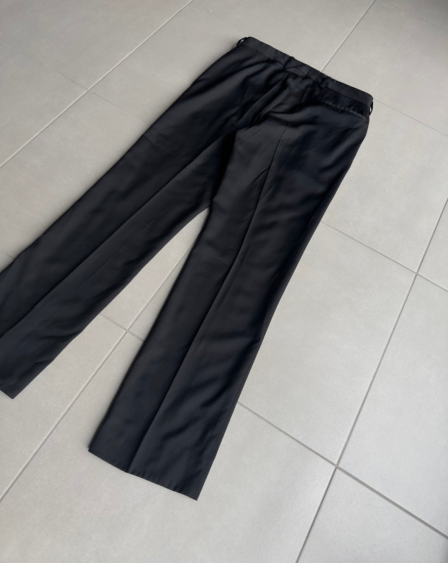 Dior Homme AW06 “These grey days” casual glossy wool slacks