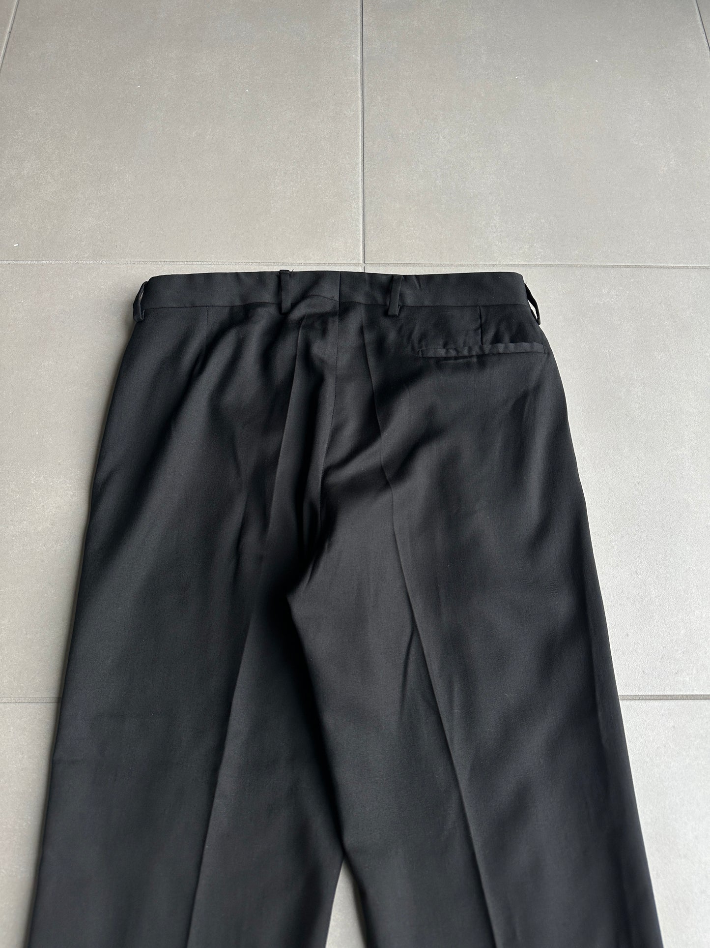 Dior Homme AW06 “These grey days” casual glossy wool slacks