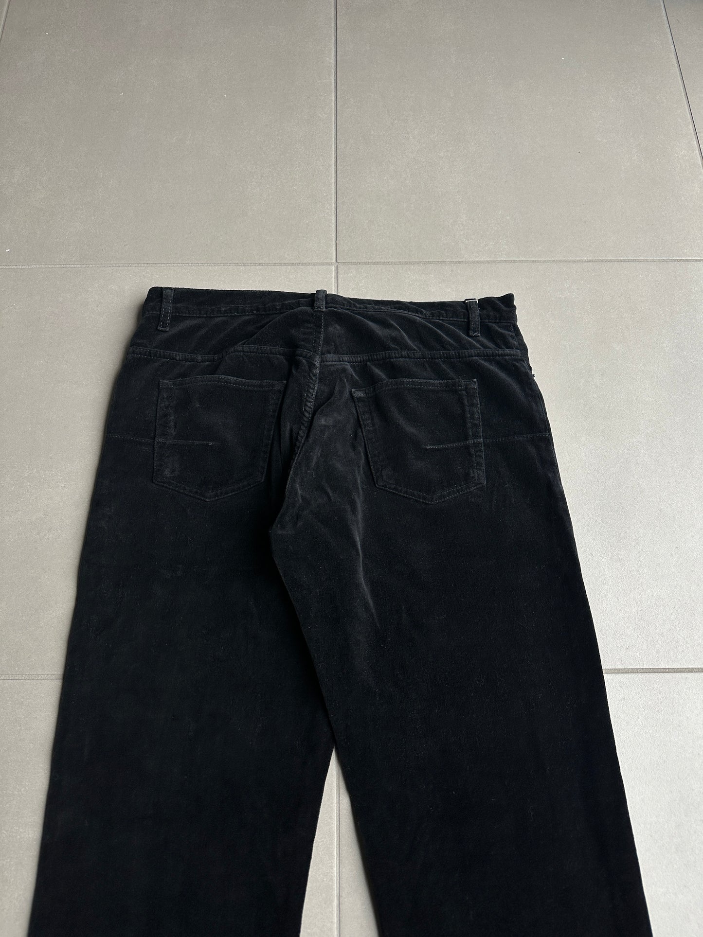 Dior Homme AW05 “In The Morning” velvet bootcut trousers