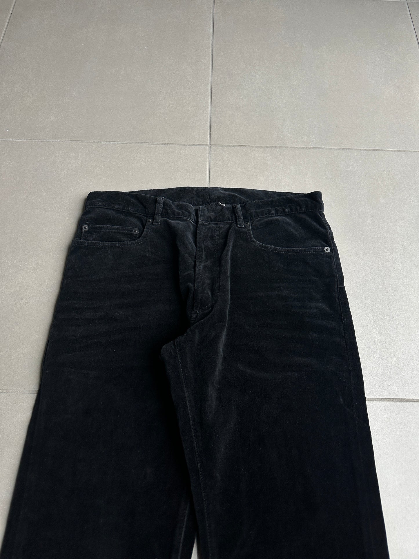 Dior Homme AW05 “In The Morning” velvet bootcut trousers