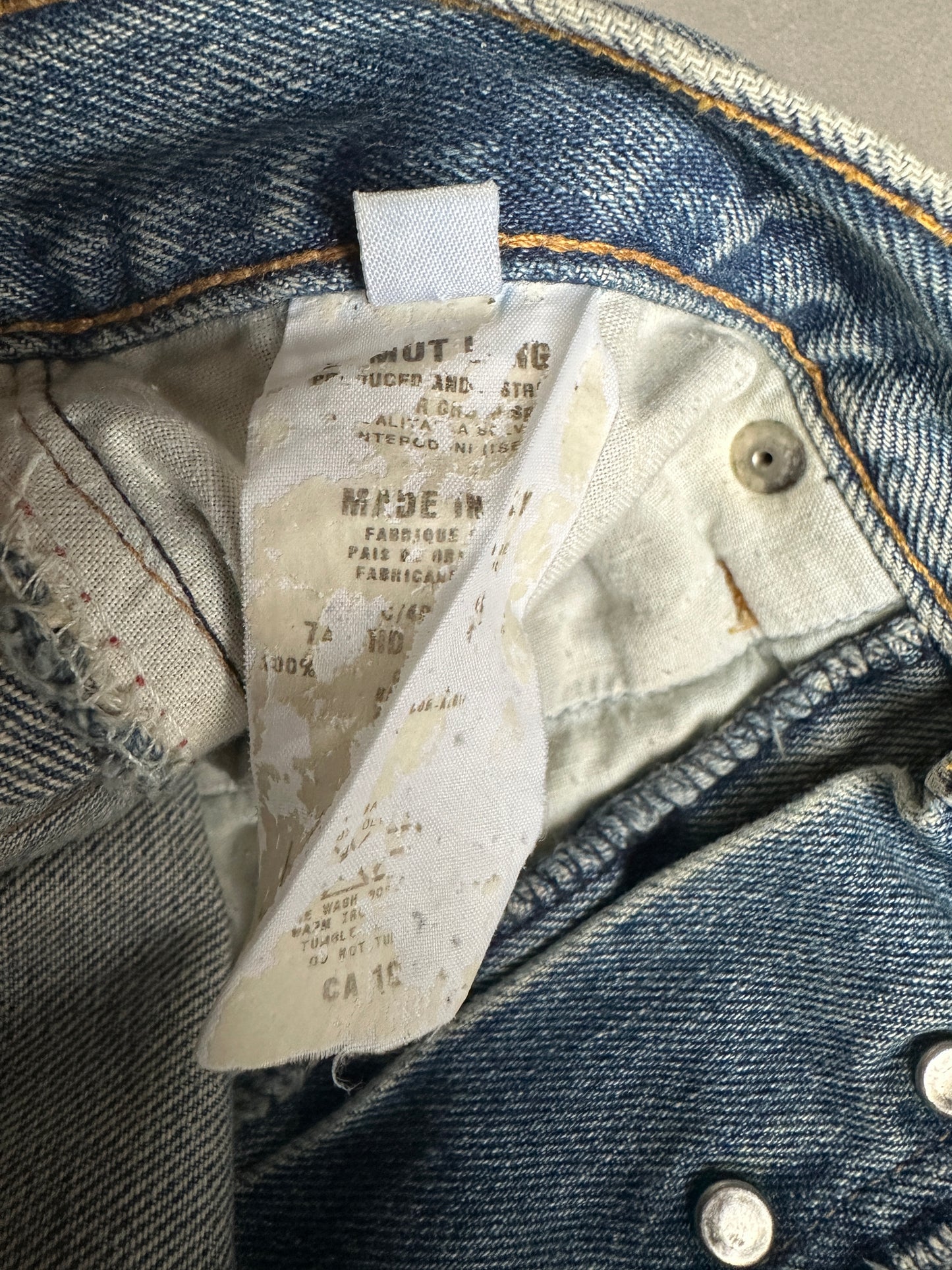 Helmut Lang vintage classic cut sanded denim