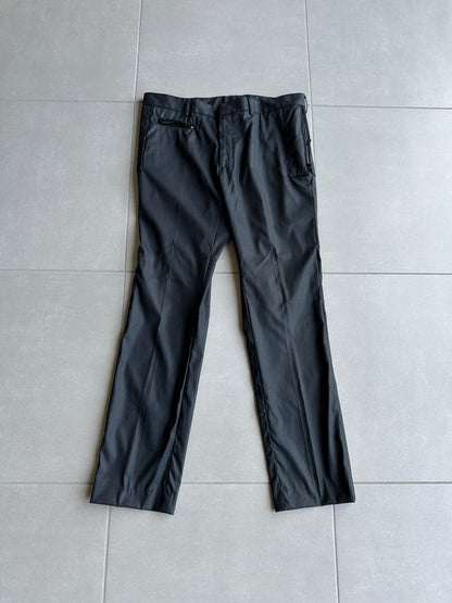 Dior Homme SS04 “strip” shimmering multi-pocket/cargo trousers