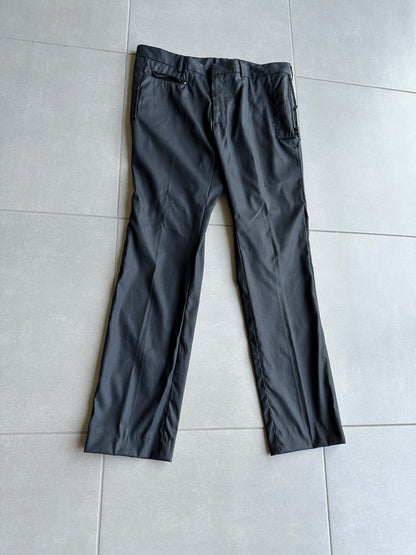 Dior Homme SS04 “strip” shimmering multi-pocket/cargo trousers